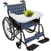 MEHOOSPVN Vassoio per sedia a rotelle con portabicchieri, 4 ganci, 58 x 53 cm, rimovibile, portata 80 kg, per adulti, persone con disabilità e mobilità ridotta, colore: bianco