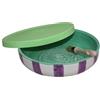 Beamel Home Piatto Grattugia in ceramica fatta a mano design decorativo utensili cucina arte funzionale stoviglie artigianali (smeraldo, G. coperchio verde)