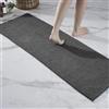 Decomira Tappeto Bagno Antiscivolo in Ciniglia | Tappetino bagno super assorbente, lavabile in lavatrice | Per il bagno, la doccia, la vasca da bagno o come tappetino WC | Antracite - 50x150 cm