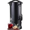 Gimisgu Bollitore per vin brulé, 10 l, distributore di bevande calde, in acciaio inox, macchina per vin brulé, con termostato, macchina per bevande calde, colore nero