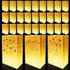 Leikurvo 30 sacchetti di luce di carta, sacchetti luminosi: 3 stili, sacchetti di carta per candele, ignifughi, per candele a LED, lanterne di carta, per compleanno, decorazione da tavolo, matrimonio