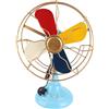 SparkFeng Ventilatore da tavolo vintage, modello antico da scrivania, ventilatore decorativo in metallo in stile retrò con base ampia e pale orientabili per la decorazione di home office, sa