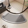 Morbuy Tappetino Doccia Curvo in Diatomite, Tappeto Bagno Super Assorbente ad Asciugatura Rapida Antiscivolo Lavabile per Box Doccia Angolare (Gris liso,45x90cm)