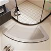 Morbuy Tappetino Doccia Curvo in Diatomite, Tappeto Bagno Super Assorbente ad Asciugatura Rapida Antiscivolo Lavabile per Box Doccia Angolare (Strisce verticali,45x90cm)
