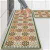 PQCXXA Tappeto Cucina Passatoia,Tappeto cucina Antiscivolo e Lavabile per Cameretta Soggiorno Corridoio Entrata,40x120cm+40x60cm