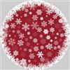 Garvee Tappeto Rotondo Natalizio Antiscivolo con Motivo Fiocco di Neve Sfumato Rosso, Moderno e Decorativo per Interni, Diametro 120 Cm, Ideale per Ingresso, Rosso, Specifiche Germania.