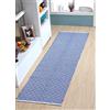 About Home Tappeto in cotone intrecciato a mano stile runner (blu, 60 x 240 cm)