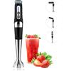 Toogel Frullatore a immersione senza fili: potente frullatore elettrico ricaricabile, 21 velocità e 3 angoli regolabili con lame in acciaio inox per frullati, frullati, zuppe, puree, alimenti per bambini