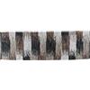 Homescapes - Tappeto passatoia in 100% pelle riciclata, 66 x 200 cm, colore: Nero/Marrone/Grigio