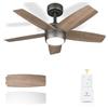 Vagizm Ventilatore da Soffitto 91 CM Per Stanze Piccole: Moderno Con Telecomando Dimmerabile - Reversibile E Silenzioso con 6 Velocità Per Piccoli Uffici Domestici - 230 V