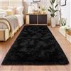 BSGIFT Tappeto a pelo lungo, 80 x 150 cm, modello Shaggy a pelo lungo, antiscivolo, moderno, per camera da letto, soggiorno