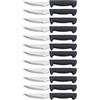 Arcos Coltello da tavolo | Coltello da bistecca | Coltello da carne| Coltello da tavola | Confezione da 12 pezzi | Lama in acciaio inox 115 mm, manico in polipropilene, colore nero