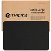THMINS Tappetino da Bagno in Pietra 80x50 cm, Tappeto in Diatomite Assorbente, Asciugatura Rapida, Antiscivolo, per Bagno e Doccia, Nero