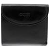 GIUDI ® - Portafoglio Donna in pelle vacchetta, vera pelle, portamonete, portatessere, Made in Italy. (Nero)