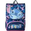 CERDÁ LIFE'S LITTLE MOMENTS Zaino Estensibile Stitch Cerdà | Licenza Ufficiale Disney | 20-30L | Scuola Bambini Elementari e Medie | Blu con Patch Peluche