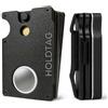 HOLDTAG Portafoglio Uomo per AirTag, compatibile con YubiKey 5 NFC, RFID | Portafoglio piccolo minimalista, compatibile 5C NFC (localizzatore e chiave non inclusi)