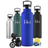 Motswedi Borraccia Termica 750 ml, 18/8 Acciaio Inox, Bottiglia Termica, Riutilizzabile, Borracce Termiche, a Prova di Perdita, Bottiglia acqua per Sport, Yoga, Palestra, Ufficio - Blu Reale