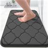 OLANLY Tappeto da bagno in memory foam, ultra morbido, antiscivolo e assorbente, lavabile in lavatrice, asciugabile in lavatrice, comodo, spesso, per pavimento del bagno, vasca e doccia, 43 x 61 cm