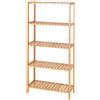 tavora Scaffale Bagno in Bambu, 5 Ripiani, 60 x 26 x 130 cm, Naturale