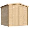 TIMBELA M369C1 Casetta da Giardino in Legno 4.33 m², Capanno da Giardino per Esterno con Pareti da 19 mm, Casetta in Legno per Attrezzi e Biciclette, Porte a Due Battenti, Senza Pavimento