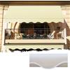 Generico Tenda da sole a caduta 300x250 cm Beige tinta unita, con braccetti e mantovana per balcone esterno, tessuto impermeabile 280gr/mq