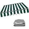 Generico Telo Di Ricambio per Tenda Da Sole 4x3 M, 3x2 M, 5x3 M, Copertura Protettiva in Poliestere Idrorepellente Con Mantovana per Tende a Bracci Estensibili Patio/Balcone