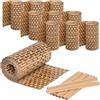 Jardinion 10x Strisce frangivista 250 x 19cm Marrone Chiaro polyrattan
