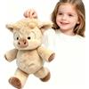 Efymosce Peluche Che Corre, 45cm Peluche Mucca, Running Peluche, Vitello Che Morbido Giocattolo, Peluche Cinghiale Che Corre Vitello per Ragazzi e Ragazze
