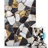JIANGENNF Puzzle per adulti da 1000 pezzi, mosaico nero, bianco e oro, giocattolo educativo, taglio di precisione, per rafforzare il legame di coppia 38x52cm
