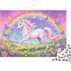 DAFUfbw Rainbow Unicorn Puzzle per Adults 1000 Piece Recycled Magical Meadow Puzzles per Elderly Impossible Hard Difficult Stimolante Ottimo Gift Idea per Women 52x38cm/1000pcs