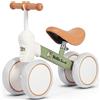 Hello-5ive Baby Balance Bike, senza pedale, con 4 ruote e sedile regolabile in altezza, bici da allenamento per bambini da 10 a 36 mesi, per bambini e bambine, regalo per primo compleanno