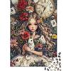 CTJQHVMX Puzzle Alice nel Paese delle Meraviglie 1000 Pezzi & Carta Premium Sostenibile Educativo Arte di Ragazza Alice per Uomini +14 Anni 70x50cm/1000pz