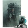 JIANGENNF Puzzle da 1000 pezzi per adulti, cavallo zombie nero, giocattolo educativo, migliora la memoria, compleanno e Natale 38x26cm