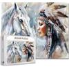 Tucocoo Puzzle da 1000 pezzi - puzzle indiani africani tribali ragazze 1000 pezzi per adulti, donna e cavallo bianco puzzle per adulti puzzle per adulti 1000 pezzi puzzle regali