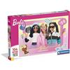 Clementoni - Puzzle per Bambini 104 Pezzi Supercolor Maxi, per Bambini 4+ Anni, Illustrazione Barbie, Idea Regalo, Made in Italy, 62x42 cm, 25015