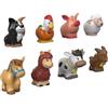 Fisher-Price Set di personaggi Amici Animali della Fattoria Little People | Set di 8 animali giocattolo per gioco di fantasia, adatto a bambini piccoli e in età prescolare, da 1 anno in su, GFL21