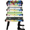 HOMCOM Tavolo da Gioco 4 in 1 Tavolo Ping Pong Pieghevole Multicolore | per Calc