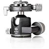 Benro Testa a sfera GX35 a basso profilo con piastra PU56, capacità 35 kg, doppia panning, alluminio, Arca-Swiss, ultraleggero, meccanismo di bloccaggio sicuro