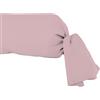 Soleil d'ocre, Federa per guanciale cilindrico in cotone 57 fili 45x205 cm UNI rosa antico