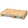 Continenta Tagliere in Legno Multifunzione, con 3 cassetti in Acciaio Inox, 50 x 32,5 x 8 cm