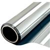 WPCTEV FXSV002 - Pellicola per finestra, a specchio, per la privacy diurna, statica, non adesiva, decorativa, controllo del calore, anti UV, per casa e ufficio, colore argento, 45 cm x 17,5 m