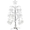 HOHIYA 119 cm decorazione albero espositore supporto natalizio in metallo girevole argento cromato 60 ganci appendiabiti filo da appendere per Swarovski 2024 decorazioni in cristallo regalo fatto