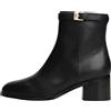 Tommy Hilfiger Donna Stivaletti Buckle Riding Mid Heel in Pelle, Nero (Black), 41