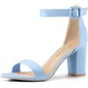 Allegra K Sandal Sandali con taccoDonna | Sandali con tacco spesso, comodi con pelle scamosciata sintetica, tacchi da 9,5 cm, scarpe estive