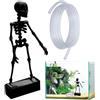 higyee Gorgogliatore acquario scheletro danzantes decorazione Halloween tubo aria | Bolle regolabili, figurina scheletro paesaggio decorazione interattiva acquario pesci, gli Accessoris decorazioni acquario