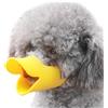 NALEINING Museruola per cani in morbido silicone, comoda e traspirante, graziosa museruola a forma di becco d'anatra, per cani di piccola taglia (S, giallo)