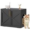 Garvee Mobile Copri Lettiera Per Gatti in Legno, Nero