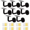 AKOLAFE 8 Staffe per Corrimano Antiche Inossidabile 60 x 80 mm Supporto Corrimano per Scale Interne Staffe in Acciaio Resistente per Corrimano per Scale Legno Noir