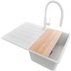 PRIMAGRAN Lavandino da Cucina Bianco - Copenhagen Top, 70x50cm