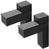 Pmandgk 2 Pz Regolabile/Vetro Staffa di Staffa di Staffa di Potenza Galleggiante Supporti per 3-28 Mm Di Spessore, Nero